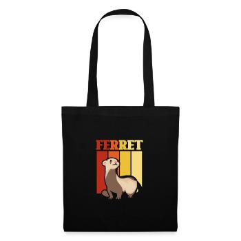 Furet Mignon Animal Furet Amoureux - Sac en tissu - noir - Devant
