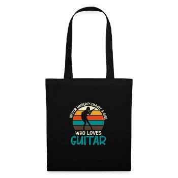 Guitare Musique Acoustique Guitare Guitariste Basse Li - Sac en tissu - noir - Devant