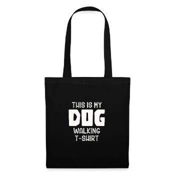 This Is My Dog Walking Puppy Hundeliebhaber Hundeh - Stoffbeutel - Schwarz - Vorne