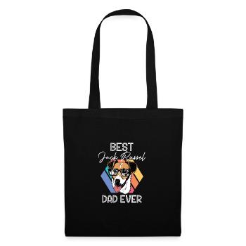 Best Jack Russell Dad Ever Welpe Hundeliebhaber Hu - Stoffbeutel - Schwarz - Vorne