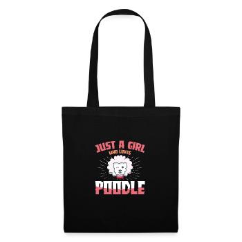 Juste une fille qui aime les caniches Amateurs de chiens Dogha - Sac en tissu - noir - Devant