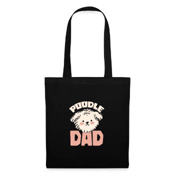 Caniche Papa Puppy Puppy Pet Dog Lover Hun - Sac en tissu - noir - Devant