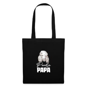 Caniche Papa Puppy Puppy Pet Dog Lover Hun - Sac en tissu - noir - Devant
