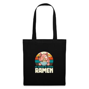 Lustige Ramen Lebensmittel Nudeln Japanisch Anime - Stoffbeutel - Schwarz - Vorne