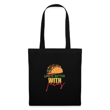 Lustiger Taco Cinco De Mayo Tacos Fun Lovers - Stoffbeutel - Schwarz - Vorne