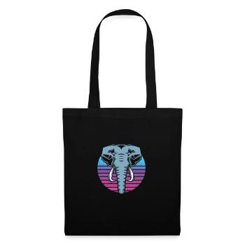 Funny Elephant Elephant Zoo Animal Fun Lover - Tote Bag - black - Front