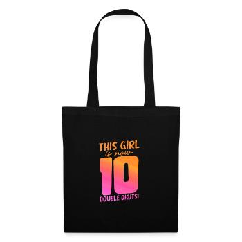 Funny 10th Birthday Gift Girl Party Fun - Tote Bag - black - Front