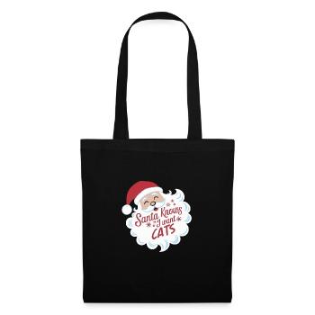 Le Père Noël sait que je veux des chats pour Noël - Sac en tissu - noir - Devant