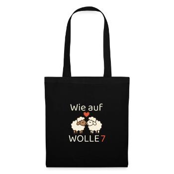Wie auf Wolle 7 - Stoffbeutel - Schwarz - Vorne