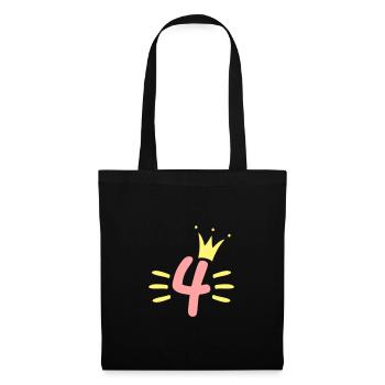 4th Birthday Crown - Tote Bag - black - Front