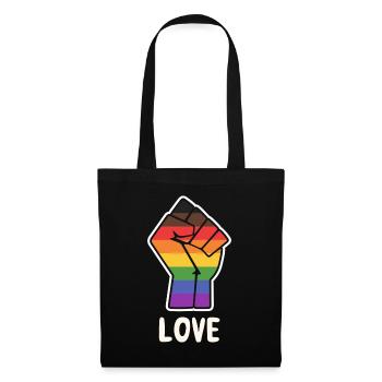 Love Alternative Pride Fist Design pour l’égalité - Sac en tissu - noir - Devant