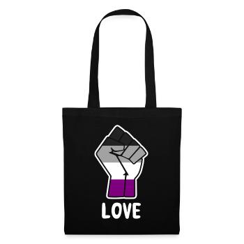 Liebe Asexuelle Stolz Faust Design für Equality - Stoffbeutel - Schwarz - Vorne