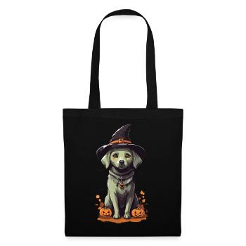 Sorcières de minuit Chien mignon Halloween Pet - Sac en tissu - noir - Devant