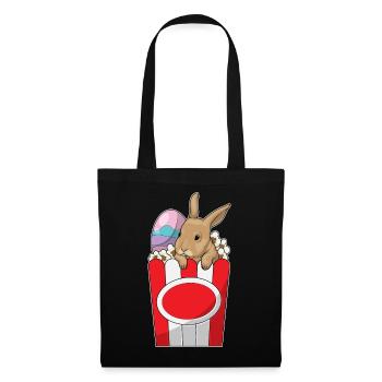 Popcorn de Pâques Bunny - Sac en tissu - noir - Devant