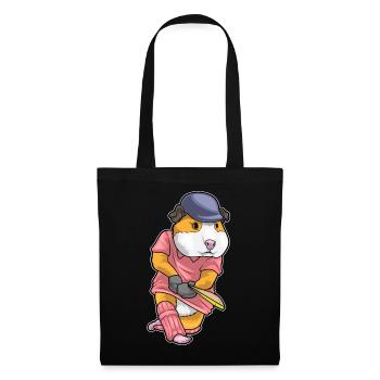 Guinea pig cricket cricket bat - Tote Bag - black - Front