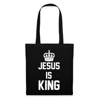 Jésus est roi Couronne Oeuvre - Sac en tissu - noir - Devant