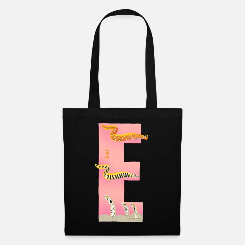 E Alphabet Pink - Tote Bag - black