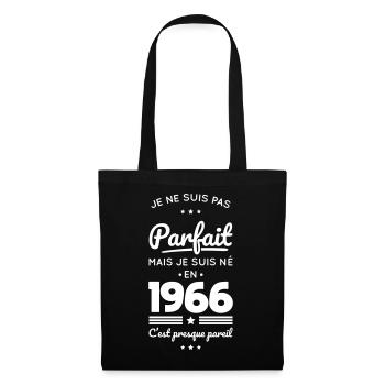 Né en 1966 – Pas parfait mais presque - Sac en tissu - noir - Devant