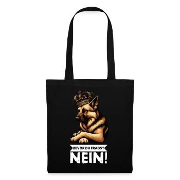 Avant que vous ne demandiez aux bergers bergers allemands - Sac en tissu - noir - Devant