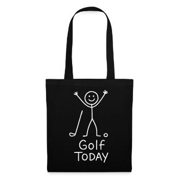Golf Today Golfspieler Humor Geschenkidee Golfer - Stoffbeutel - Schwarz - Vorne