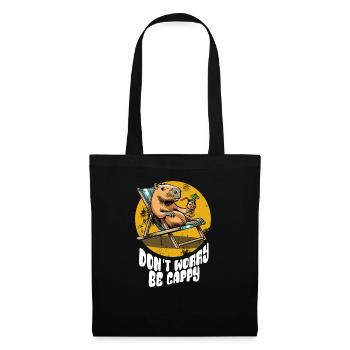 Don't worry be Cappy - Capybara - Holiday - Tote Bag - black - Front
