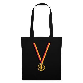 Medaille Platz 1 - Stoffbeutel - Schwarz - Vorne