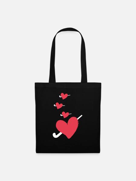 hockey sur gazon hockey hockey passion hockey sur gazon - Sac en tissu - noir