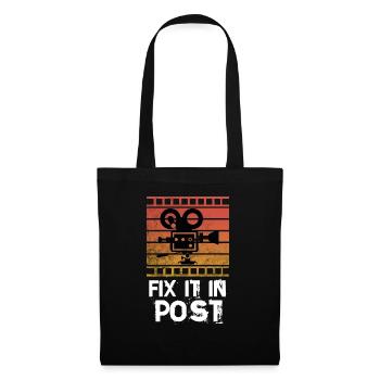 In der Post fixieren - Stoffbeutel - Schwarz - Vorne