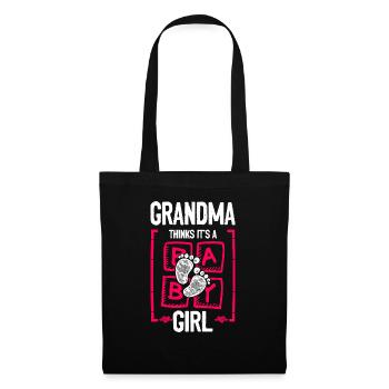 Grandma Thinks It's a Girl Gender Reveal Funny - Tote Bag - black - Front