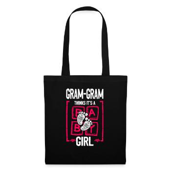 Gram-Gram Thinks It's a Girl Gender Reveal Funny - Tote Bag - black - Front