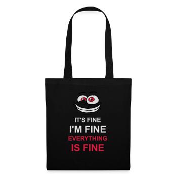 Tout va bien devis - Sac en tissu - noir - Devant