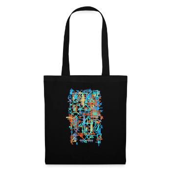 Motif / Tapis Bauhaus - Sac en tissu - noir - Devant