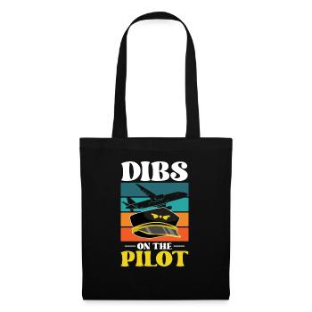Dibs On The Pilot - Tote Bag - black - Front