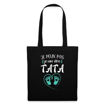 Je Peux Pas Je Vais Etre Tata Future 2023 Grossess - Sac en tissu - noir - Devant