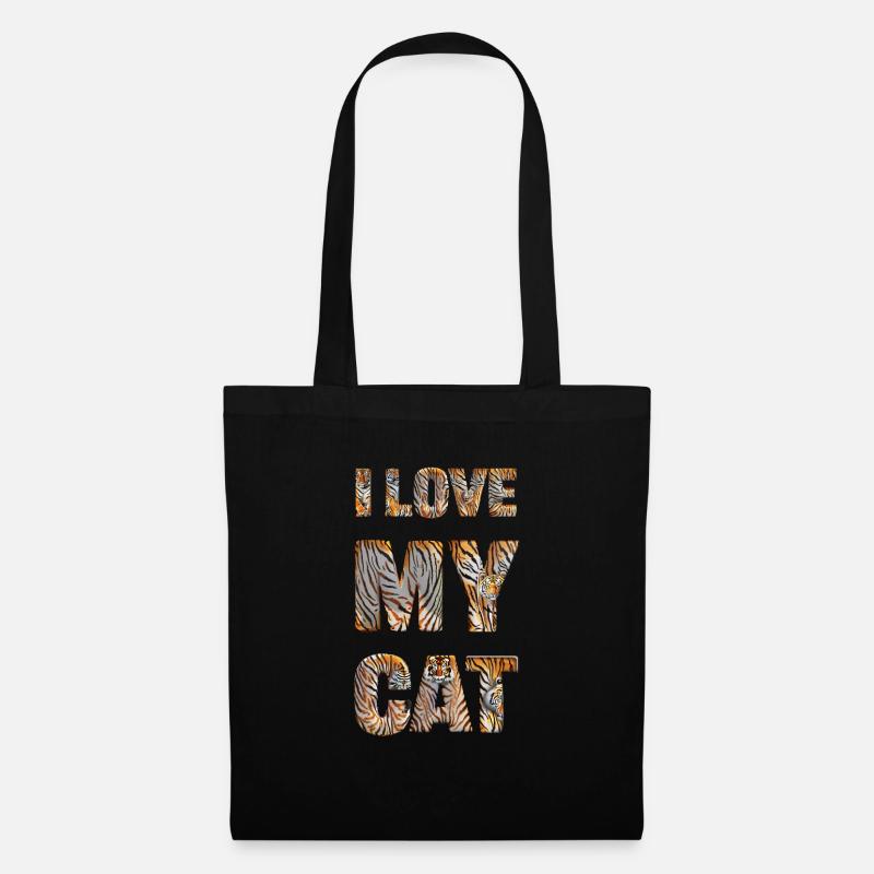 I love my Cat - Stoffbeutel - Schwarz