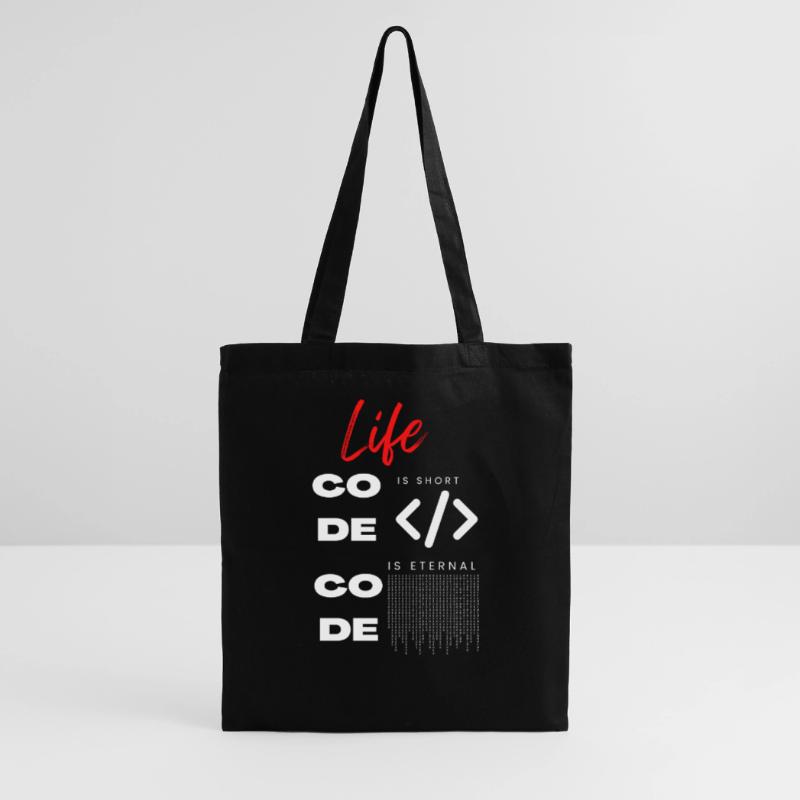 Life is short Code Programmer Tee Tote Bag
