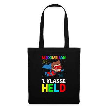 Schoolchild Maximilian 1st Grade Hero - Tote Bag - black - Front