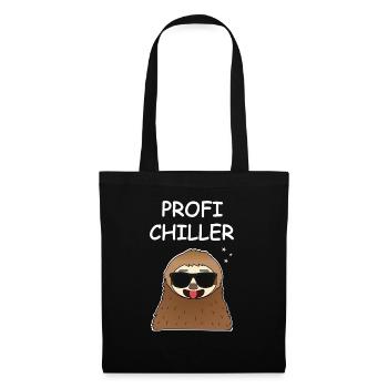 Profi Chiller Faultier - Stoffbeutel - Schwarz - Vorne