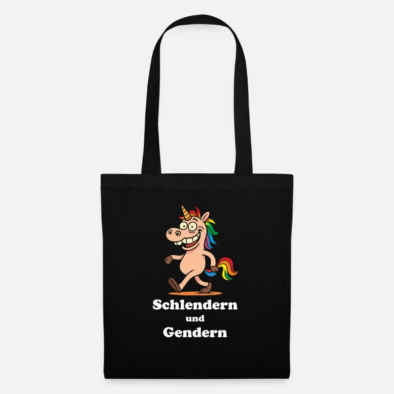 Schlender und Gendern - Stoffbeutel - Schwarz