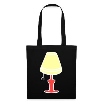 Miesmuschelartwuermchen Lampe aus den 70 Jahren - Stoffbeutel - Schwarz - Vorne