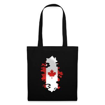Drapeau du Canada Feuille d’érable Drapeau canadien Canada - Sac en tissu - noir - Devant