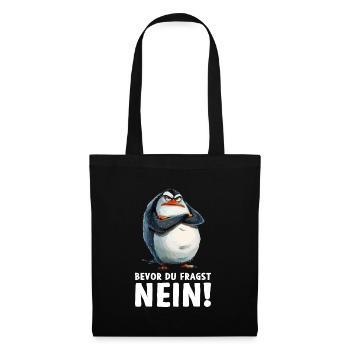 Penguin Bird Chick Before You Ask No - Tote Bag - black - Front