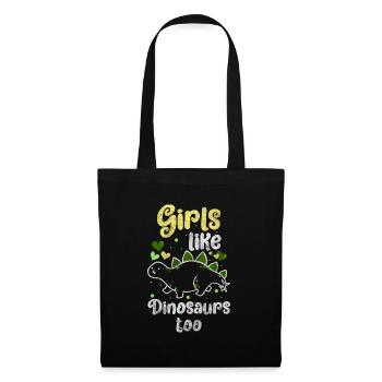 Dinosaure Tyrannosaurus velociraptor Enfance - Sac en tissu - noir - Devant