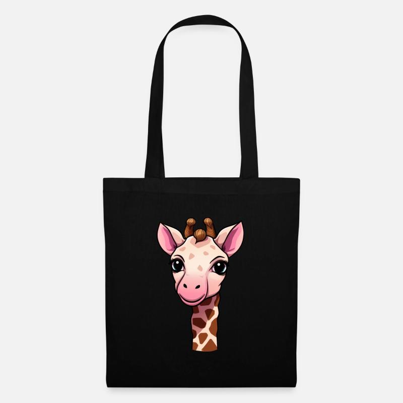 Giraffe - Stoffbeutel - Schwarz