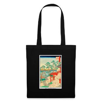 Art japonais Hiroshige - Sac en tissu - noir - Devant