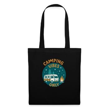 Camping Vibes Only - Freizeit Design - Stoffbeutel - Schwarz - Vorne