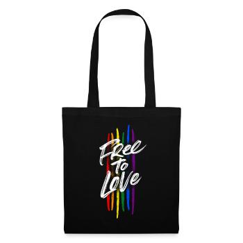 Libre d'aimer - LGBT - Sac en tissu - noir - Devant