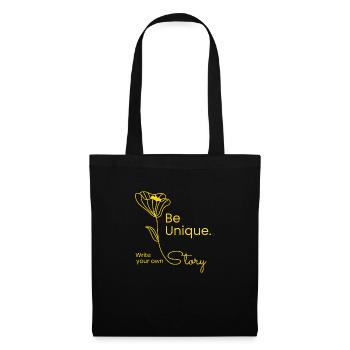 Be Unique - Write Your Own Story - Stoffbeutel - Schwarz - Vorne