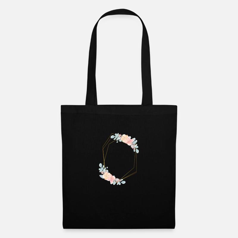 flower_bouquet_7b - Stoffbeutel - Schwarz