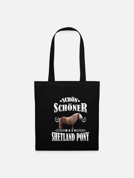 Schön Schöner Mein Shetland Pony - Stoffbeutel - Schwarz